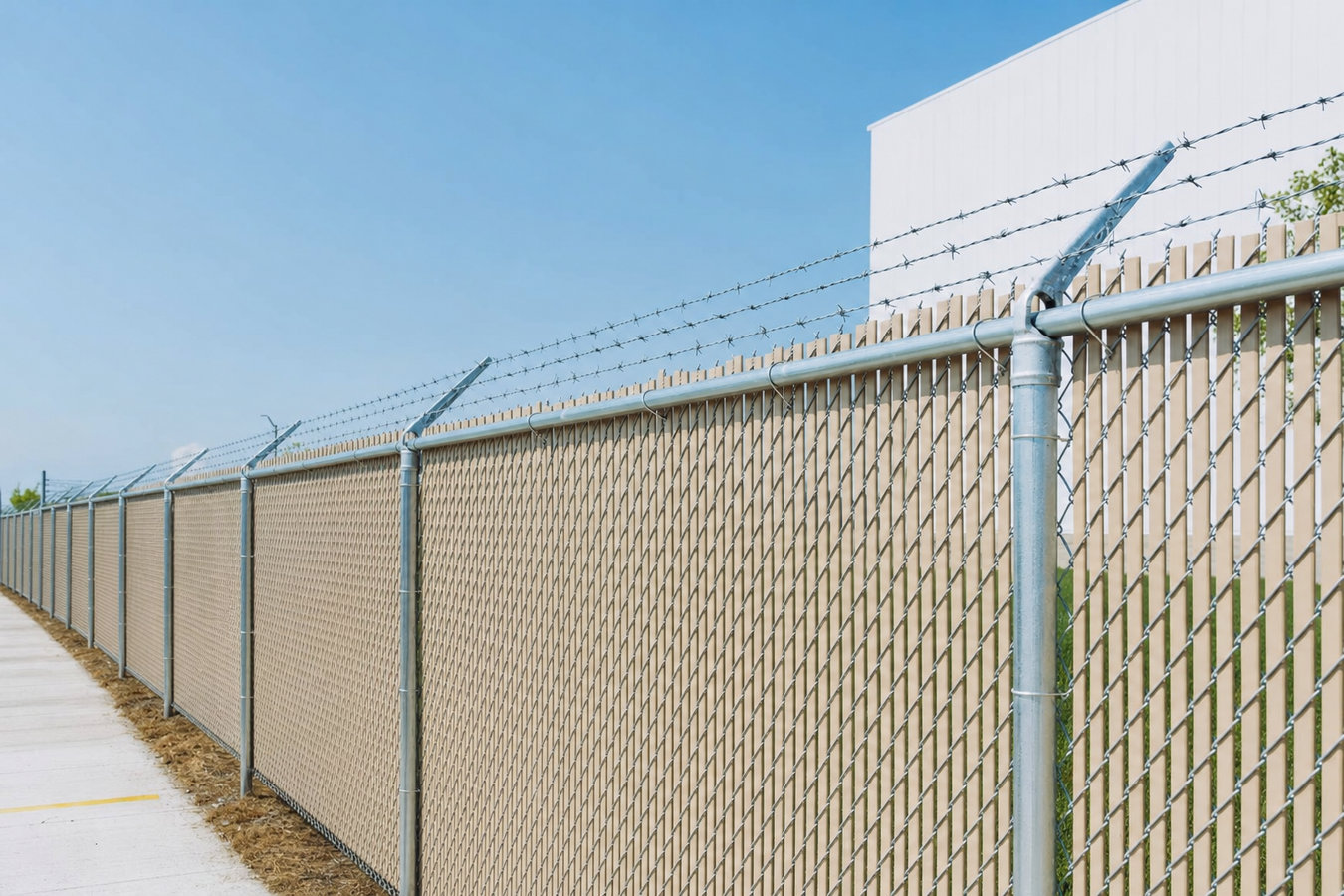 Commercial fence installation