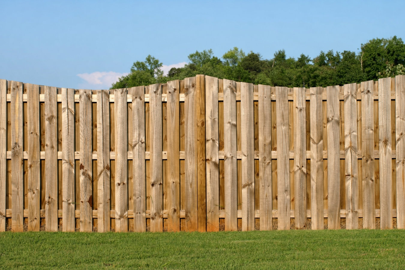 Wood fence installation in Eagle Pass, TX